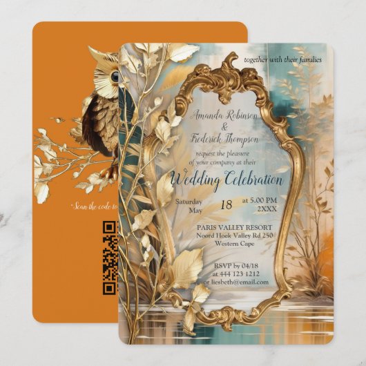 Artistieke Aziatische Oosterse Golven & Sceneries Kaart (Voorkant / Achterkant)