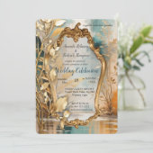 Artistieke Aziatische Oosterse Golven & Sceneries Kaart (Staand voorkant)