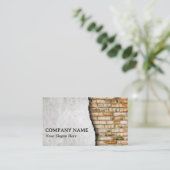 ARTISTIEKE BAKSTEEN & BETON MUURCONSTRUCTIE VISITEKAARTJE (Staand voorkant)