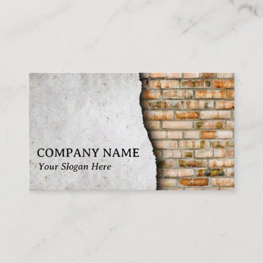 ARTISTIEKE BAKSTEEN & BETON MUURCONSTRUCTIE VISITEKAARTJE (Voorkant)