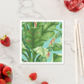 Artistieke Banana Leaf & Flower waterverf schilder Servetten (Insitu)