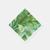 Artistieke Banana Leaf & Flower waterverf schilder Servetten (Hoek)