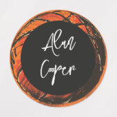 Artistieke Basketbal Sport Aangepaste Naam Kindere Labels (Design 1)