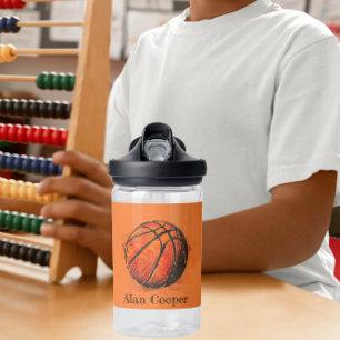 Artistieke Basketbal Sport Aangepaste naam Waterfles