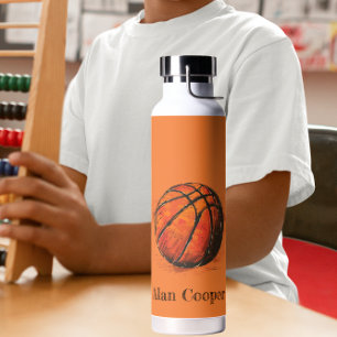 Artistieke Basketbal Sport Aangepaste naam Waterfles