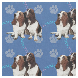 Artistieke Basset Buddies Stof