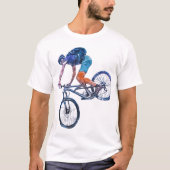 Artistieke Beer op Fiets Grafisch T-shirt - Leuk (Voorkant)