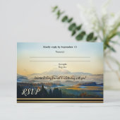 Artistieke Berg Landscape Weddenschap RSVP-kaart Kaart (Staand voorkant)