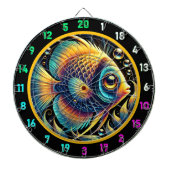 Artistieke Betta Bliss Dartboard Design Dartbord (Voorkant)