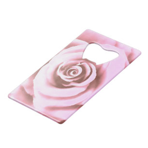 Artistieke Big Bleek Roze Rose Creditkaart Flessenopener