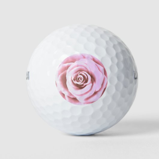 Artistieke Big Bleek Roze Rose Golfballen (Voorkant)