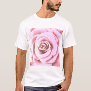 Artistieke Big Bleek Roze Rose T-shirt