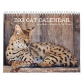 Artistieke Big Cat-kalender Kalender (Hoes)