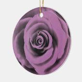 Artistieke Big Dark Lavender Roos Keramisch Ornament (Links)