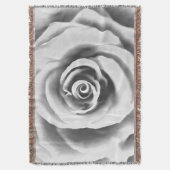Artistieke Big White Rose Deken (Voorkant Verticaal)