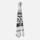 Artistieke Big White Rose Stropdas (Voorkant)