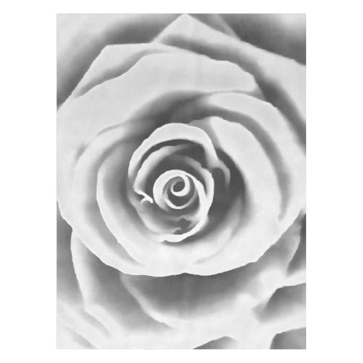 Artistieke Big White Rose Tafelkleed (Voorkant)