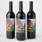 Artistieke Birthday Urban Wijn Etiket (Flessen)