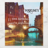 Artistieke Birthday Urban Wijn Etiket (Enkel label)