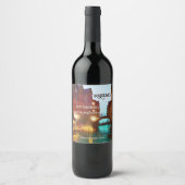 Artistieke Birthday Urban Wijn Etiket (Voorkant)