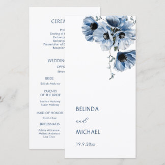 Artistieke Blauwe Bloemen | Trouwprogramma