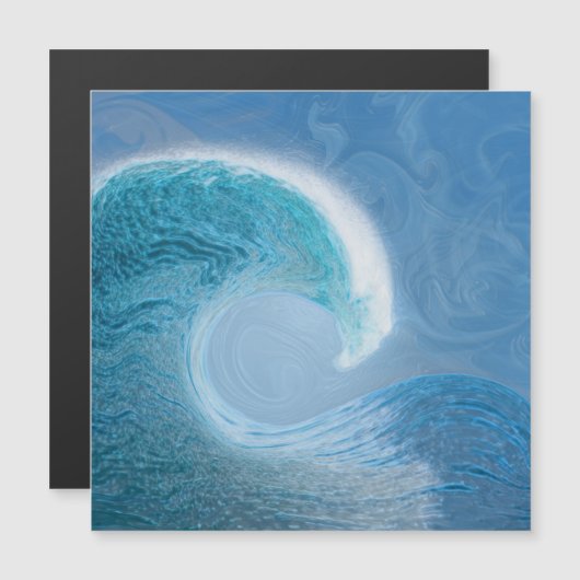 Artistieke blauwe golf (Voorkant / Achterkant)