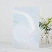 Artistieke blauwe golf briefpapier (Staand voorkant)