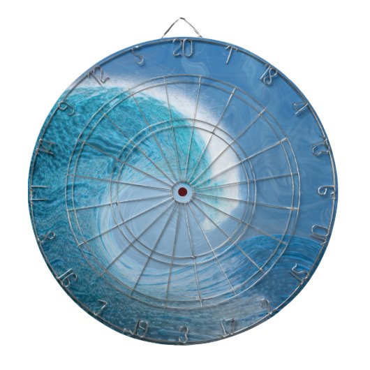 Artistieke blauwe golf dartbord (Voorkant)