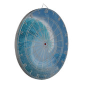 Artistieke blauwe golf dartbord (Voorkant Links)