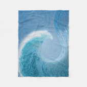 Artistieke blauwe golf fleece deken (Voorkant)