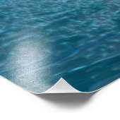 Artistieke blauwe golf foto afdruk (Hoek)