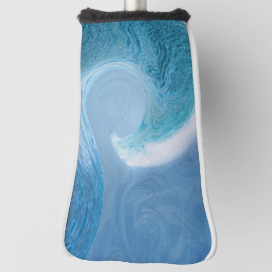 Artistieke blauwe golf golfheadcover (Draai 90)