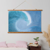 Artistieke blauwe golf hangend wandkleed (Slaapkamer)