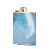 Artistieke blauwe golf heupfles (Links)