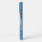 Artistieke blauwe golf iPhone hoesje (Linkerkant)