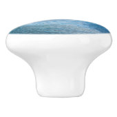 Artistieke blauwe golf keramische knop (Zijkant)