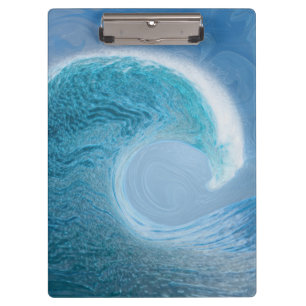 Artistieke blauwe golf klembord