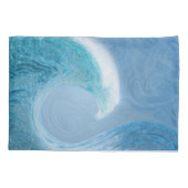 Artistieke blauwe golf kussensloop (Achterkant)