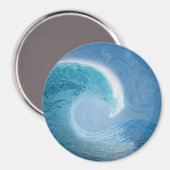 Artistieke blauwe golf magneet (Voorkant / Achterkant)