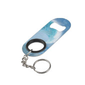 Artistieke blauwe golf mini flessenopener (Achterkant Gekanteld)