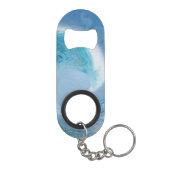 Artistieke blauwe golf mini flessenopener (Achterkant)