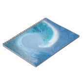 Artistieke blauwe golf notitieboek (Linkerzijde)