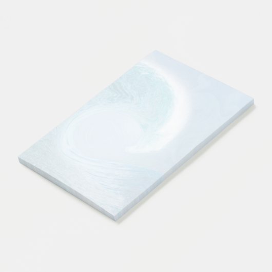 Artistieke blauwe golf post-it® notes (Schuin)