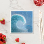 Artistieke blauwe golf servet (Insitu)