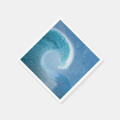 Artistieke blauwe golf servet (Hoek)