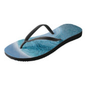 Artistieke blauwe golf teenslippers (Schuin)