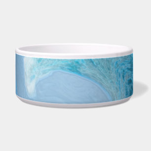 Artistieke blauwe golf voerbakje