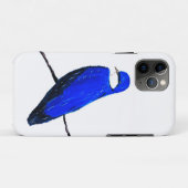 Artistieke Blauwe Vogelboom Zwaluw Case-Mate iPhone Case (Achterkant (horizontaal))