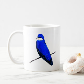 Artistieke Blauwe Vogelboom Zwaluw Koffiemok