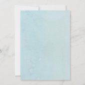 Artistieke Blauwe Waterval Aquarel Kunst Kaart (Achterkant)